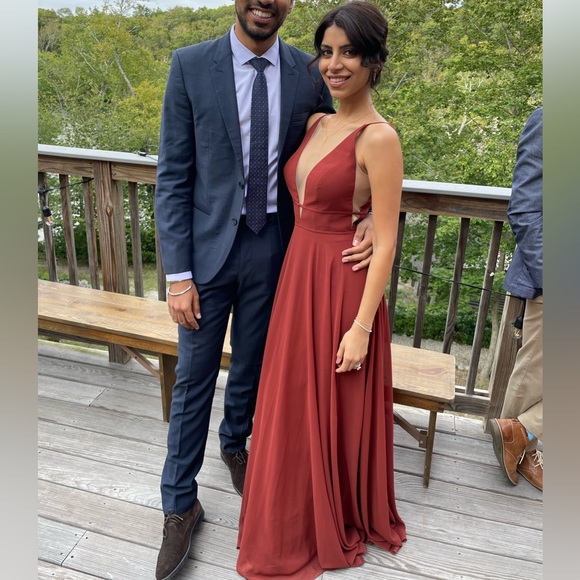 Jenny Yoo Hollis Dress in Rust - Picture 3 of 3